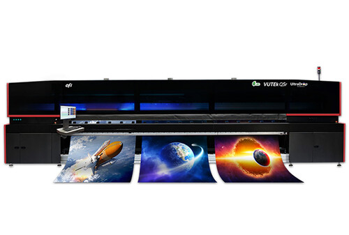 [Translate to Sverige:] EFI VUTEk Q3r/Q5r, rulle till rulle, LED, storformatsskrivare, Marabu